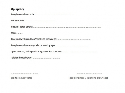 opis pracy